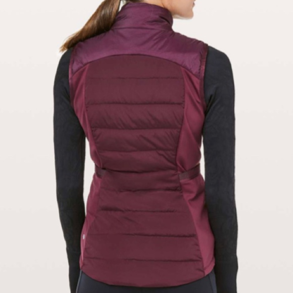 Lululemon Down For It All Vest Dark Adobe Size 4 - Picture 3 of 10